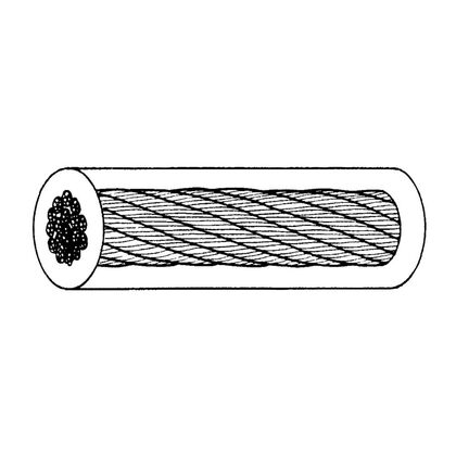 STÅLLINA 3/5 MM PVC GALV 100M