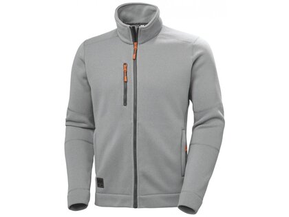 FLEECEJACKA STICKAD KENSINGTON LJUSGRÅ S POLARTEC