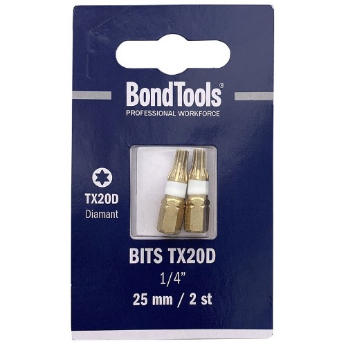 BITS 1/4" BT TX20 25MM 2P.DIAM