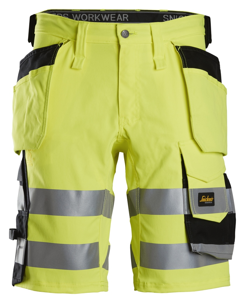 SHORTS STRETCH KL1 HF Varselgu l/Svart Stl 48