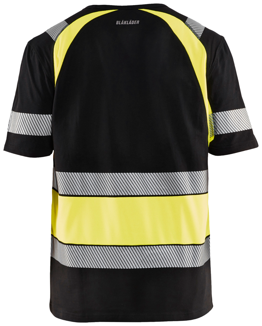 T-SHIRT 34211030 SVART/GUL 4XL 100% cotton single jersey, 180
