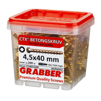Betongskruv gul 4,5x40mm 200p