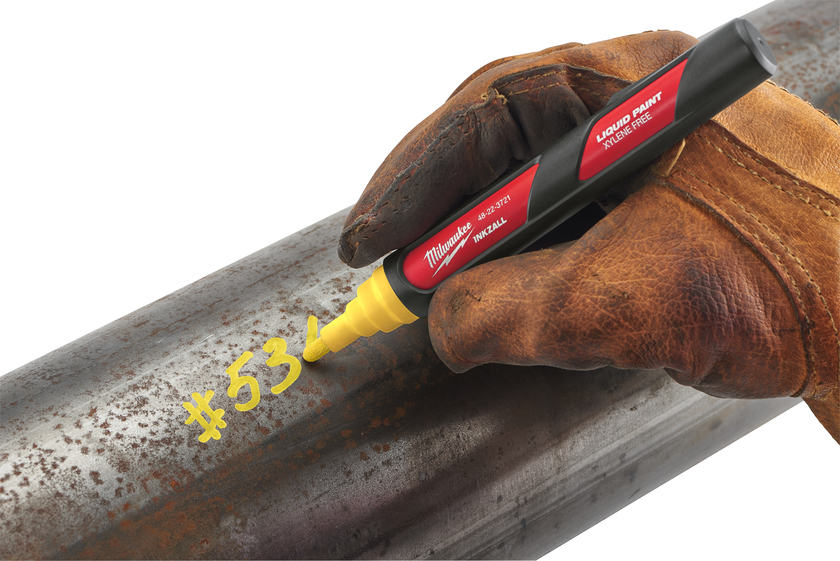 MARKÖR FLYTANDE FÄRG GUL Kulan i markören säkerställer