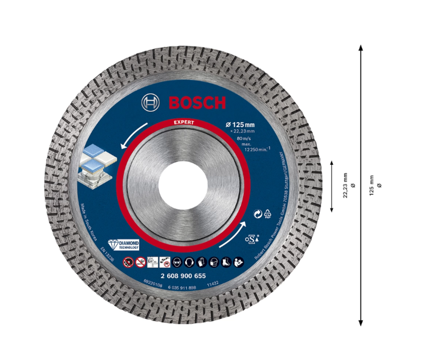 DIAMANTSKIVA HARDCERAMIC 125MM