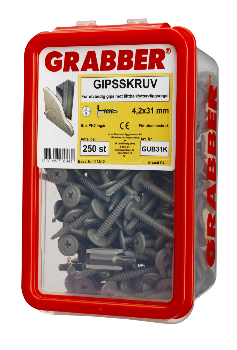 Gipsskruv 4,2x31mm utv bsp 250p Grabber