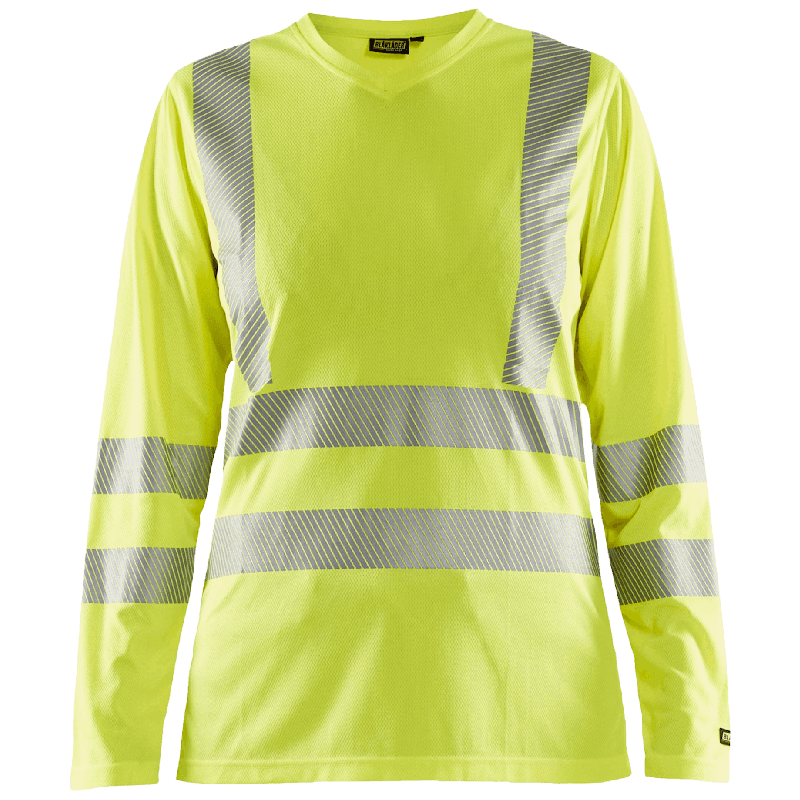 UV-skyddad långärmad varsel-t-shirt dam Varselgul S