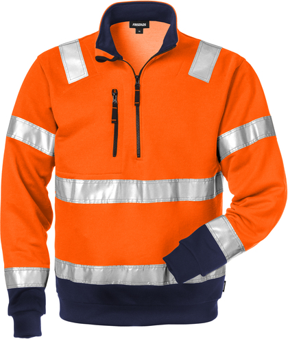SWEATSHIRT VARSEL KL 3 728 SHV VARSELORANGE/MARIN STL XS