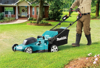 GRÄSKLIPPARE DLM538CT2 MAKITA 2X18V 2X5,0AH DUBBELLADDARE