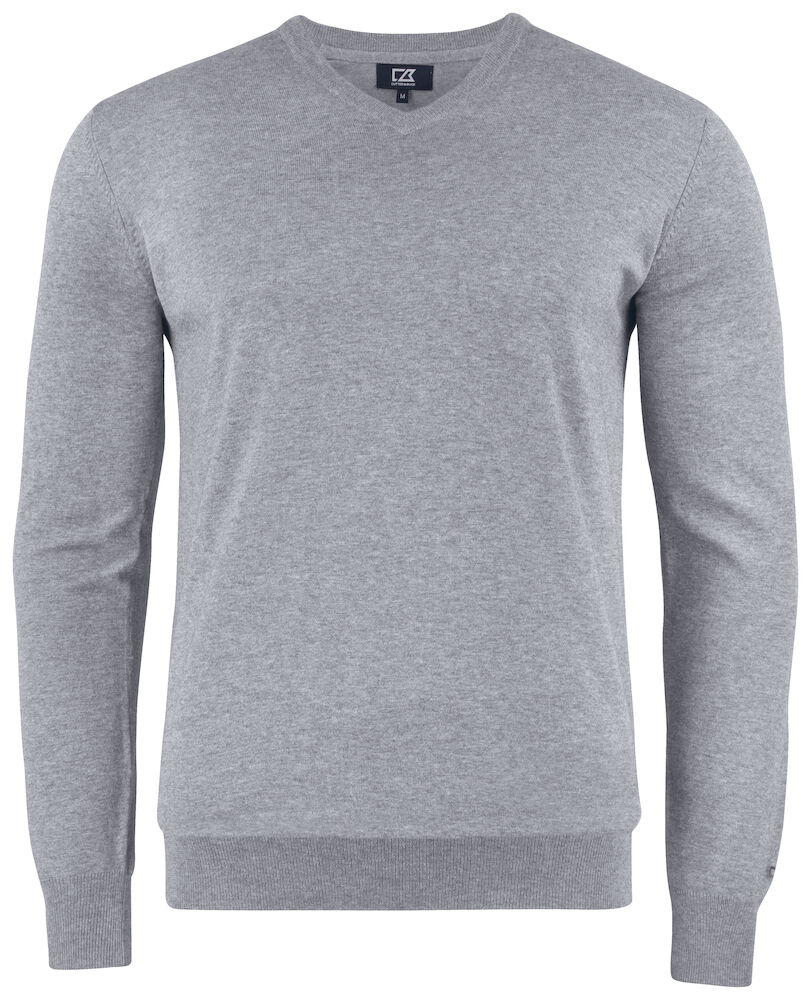 Oakville V-neck Men Grey melan 4XL