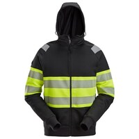 Huvtröja Hel ZIp KL 1 SVART/VA RSELGUL STL: XS