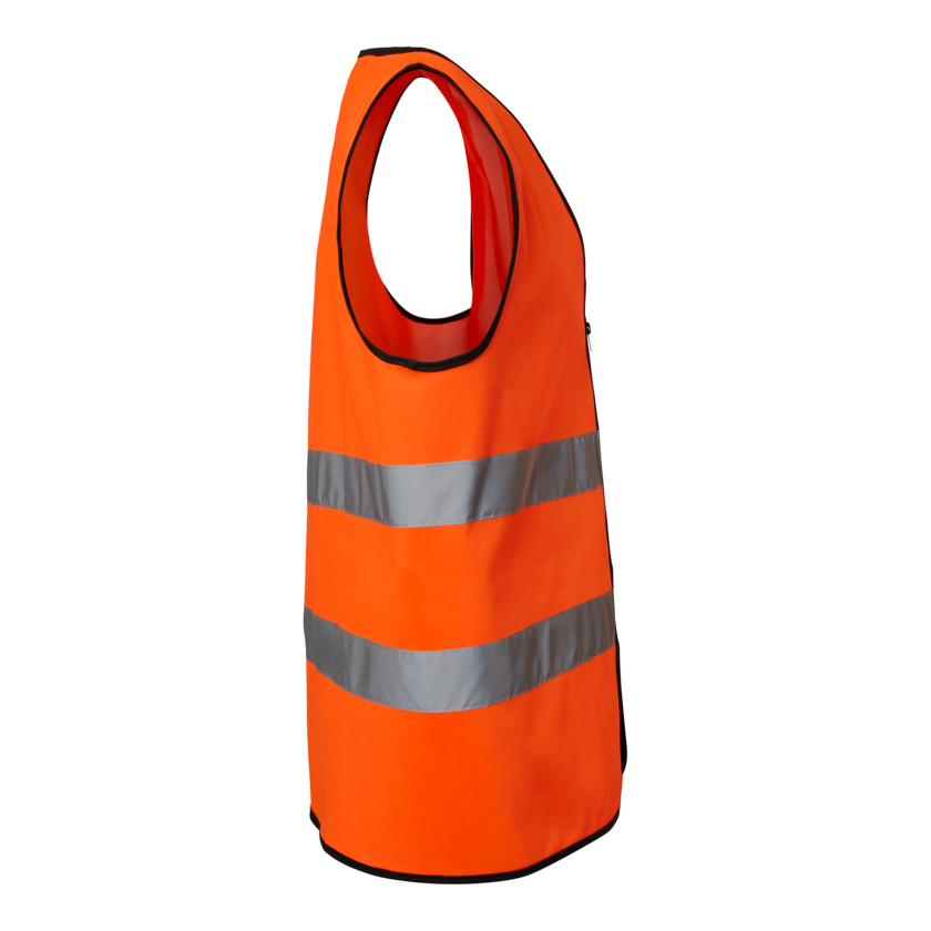 Varselväst orange zip klass 2 One size