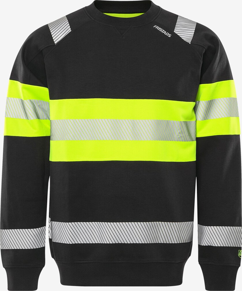 SWEATSHIRT 7530 GKC VARSEL M KL 1 GUL/SVART