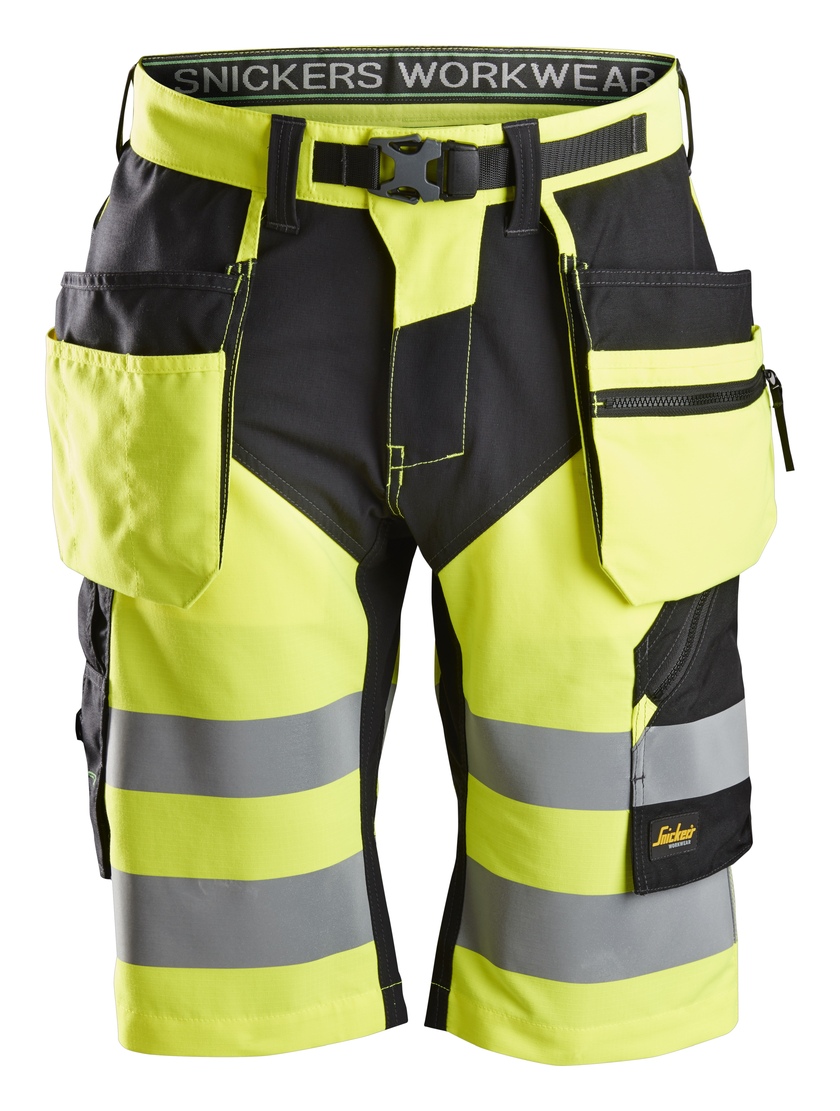 ARBETSSHORTS+ HF FW KL1 STL:56 VARSELGUL/SVART