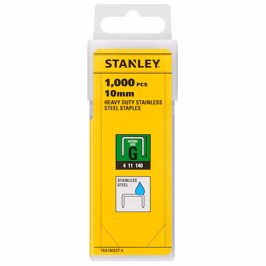 HÄFTKLAMRAR 10MM TRA706SST-0 ROSTFRITT STÅL 1000-PACK