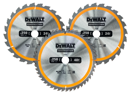 CIRKELSÅGSBLAD 250MM 3-PACK TRÄ