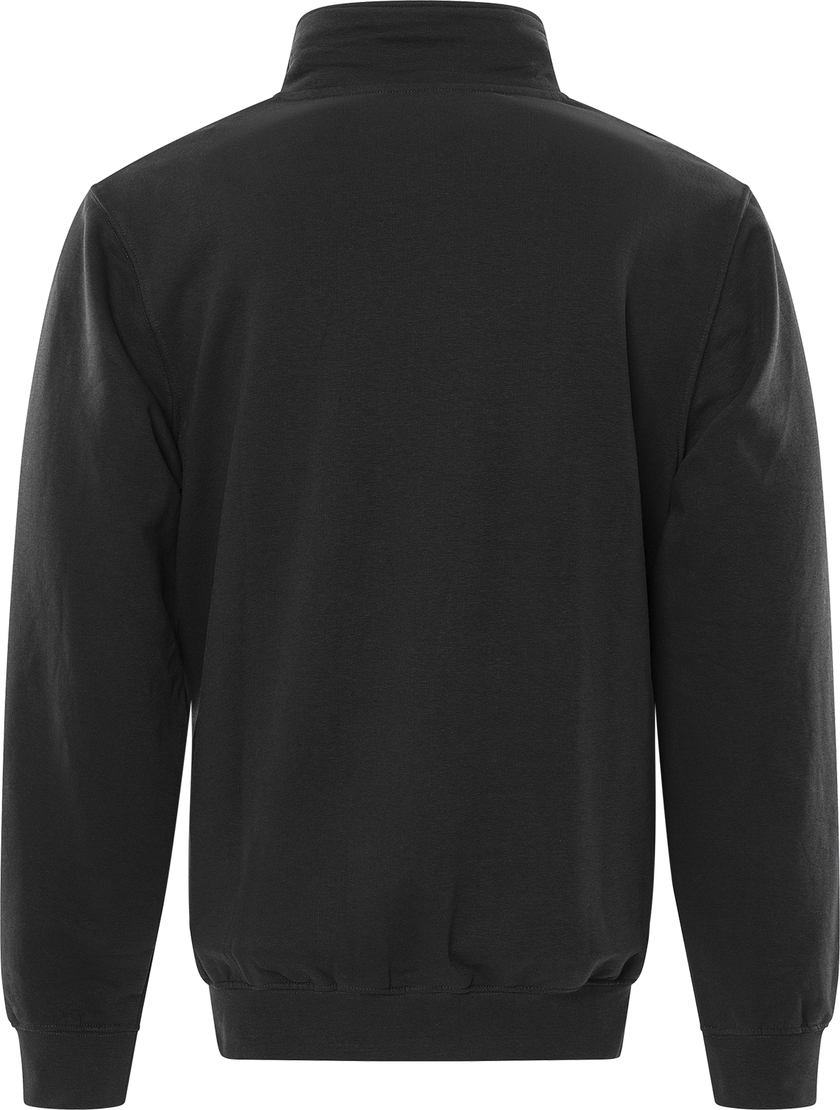 SWEATSHIRT KORT ZIP 1737 SWB SVART STL XS