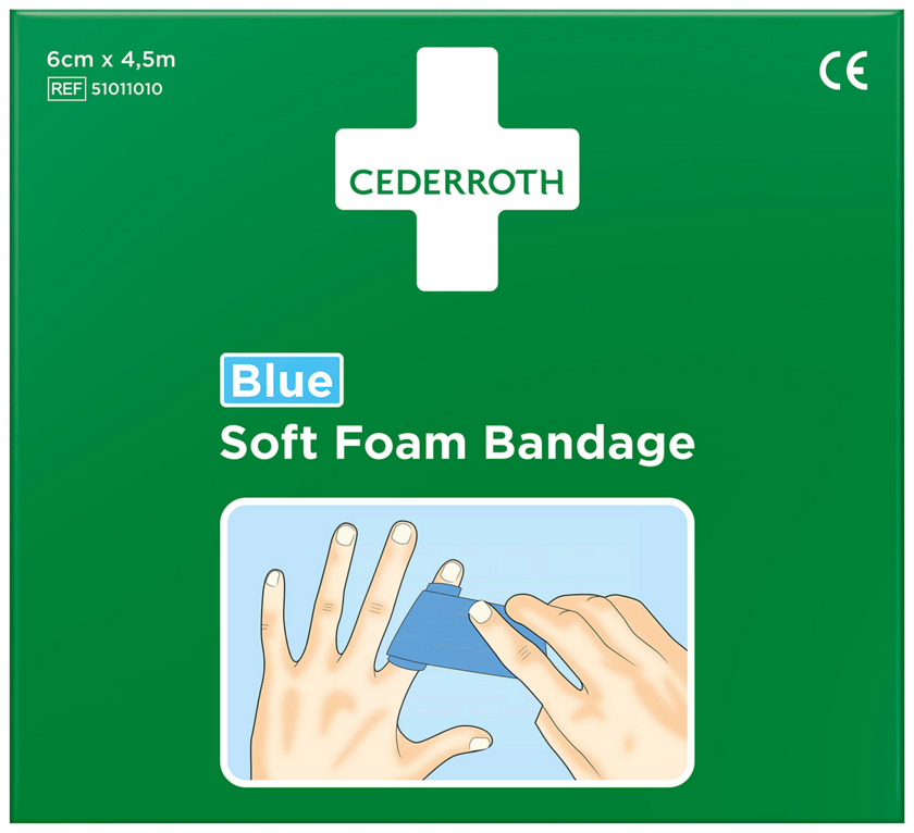 SOFT FOAM BANDAGE BLUE 6CMX4,5