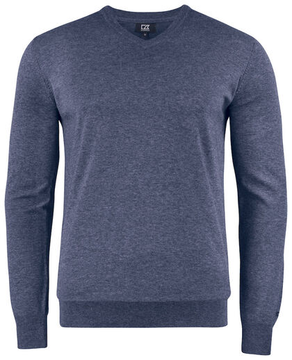 Oakville V-neck Men Navy melan 4XL