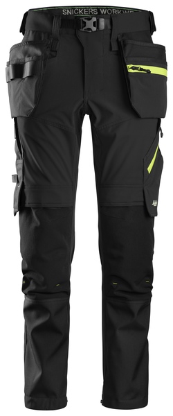 BYXA+HF SOFTSHELL FW SVART/NEONGULT STL: 054