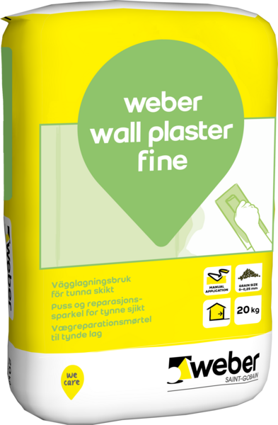 Lagningsmassa fin 20kg Weber Wall plaster fine