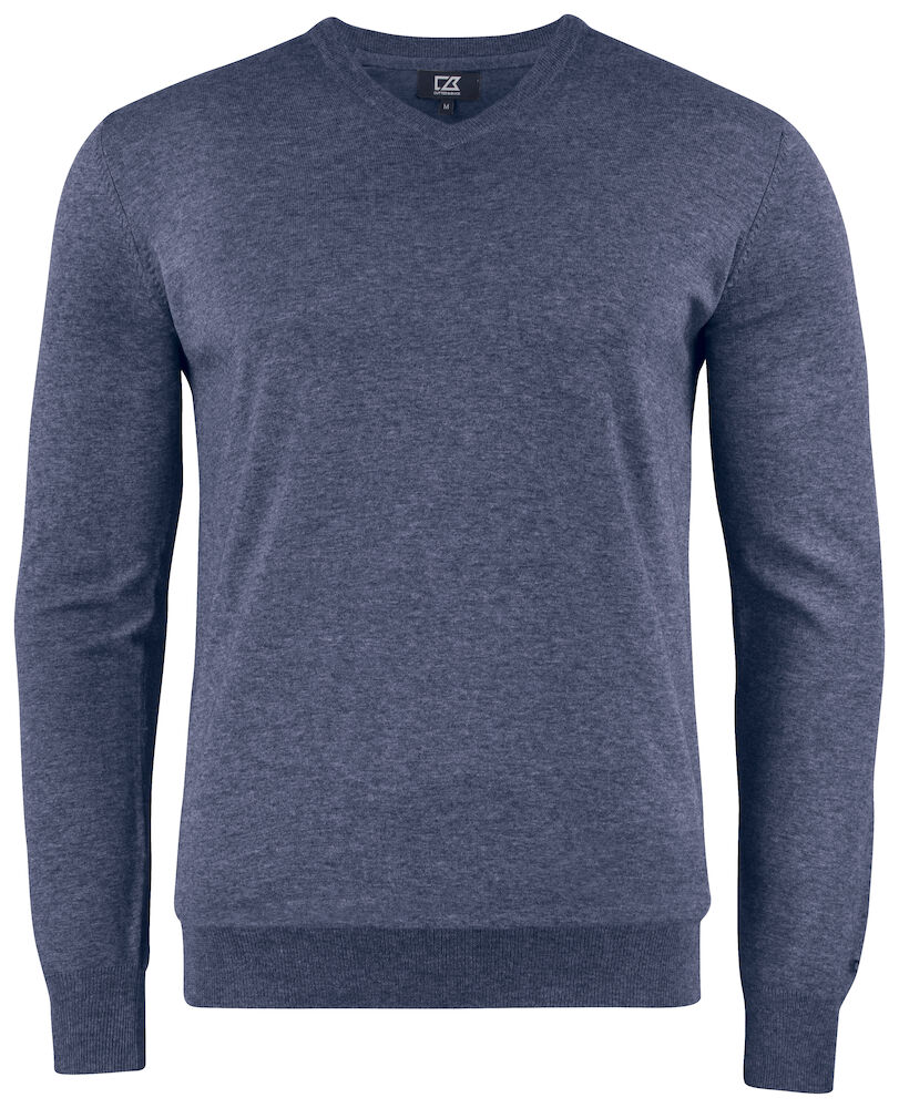 Oakville V-neck Men Navy melan 4XL
