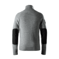 Tröja 1/2 Zip, Ull Ljusgrå Mel erad Stl: M