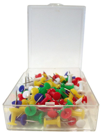 Push Pins 30 st/ask Sorterade  30 st/ask Sorterade färger