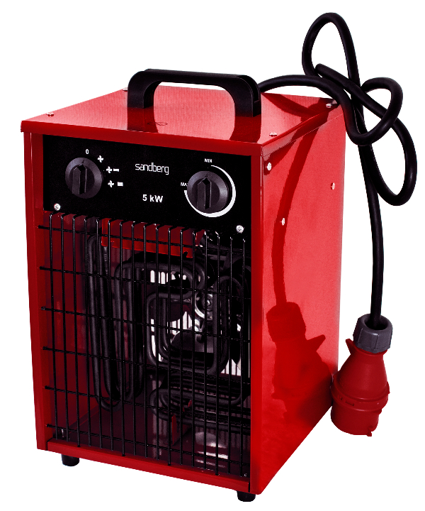 Värmefläkt 5 kW 400V 0/fläkt/2500/5000W