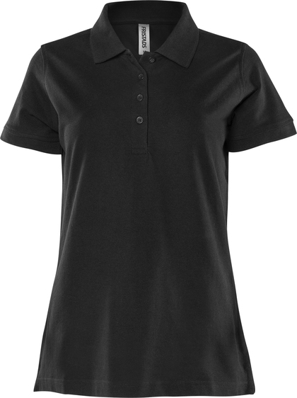 PIKÉ DAM 1723 PIQ SVART STL L