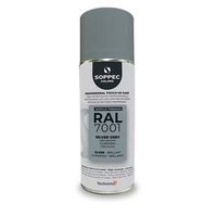 Industrial top coat Akryl RAL 7001 silvergrå 400 ml