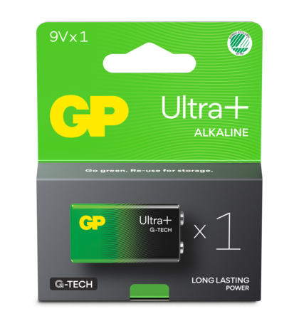 BATTERI ULTRA+ ALK 9V/6LF22 1604AUP-C1 GP 1-PACK