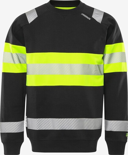 SWEATSHIRT 7530 GKC VARSEL M KL 1 GUL/SVART