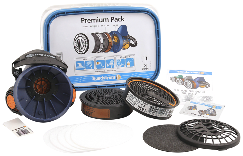 HALVMASK SUNDSTRÖM SR 100 PREM IUM PACK M/L