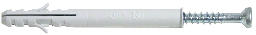 Skruv + plugg betong/tegel 6x80mm 100p Adjufix