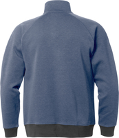 SWEATSHIRT KORT ZIP 1755 DF BLÅ/GRÅ STL L