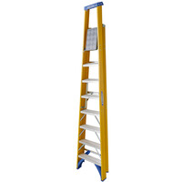 TRAPPSTEGE I GLASFIBER WERNER 8 STEG PLH 1,87 M