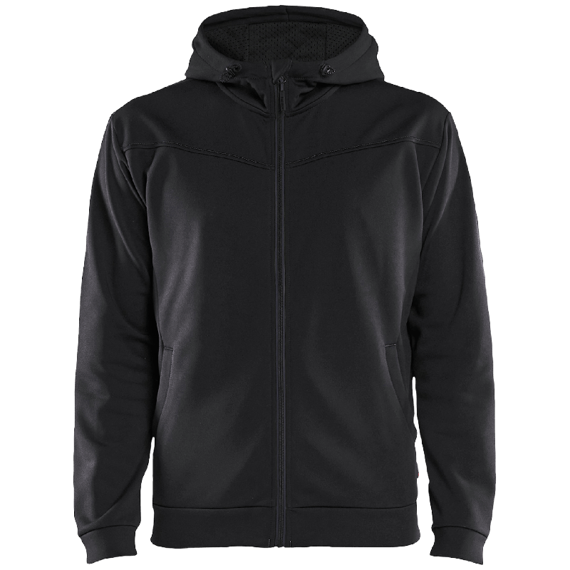 Huvtröja Full Zip Svart/Mörkgrå 4XL
