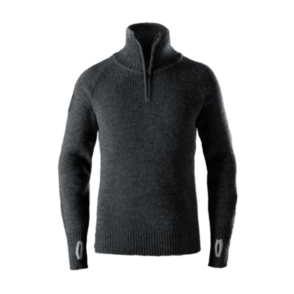 Tröja 1/2 Zip, Ull Anthracite M Stl: S