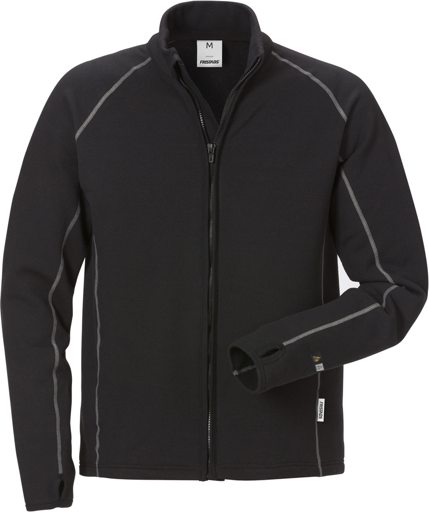 FLEECEJACKA FLAM 7044 MFR SVART STL S