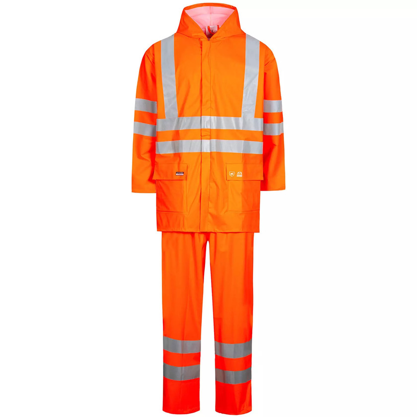 REGNSET VARSEL LR552-05 ORANGE XS PU 190G/M2