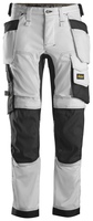 Arbetsbyxa Stretch AW HF Vit/S vart Stl: 40