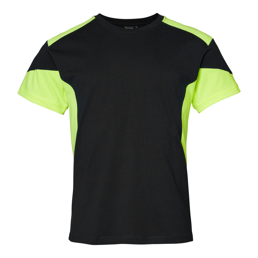 T-shirt 210 svart/gul XXL