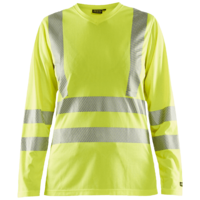 UV-skyddad långärmad varsel-t-shirt dam Varselgul S