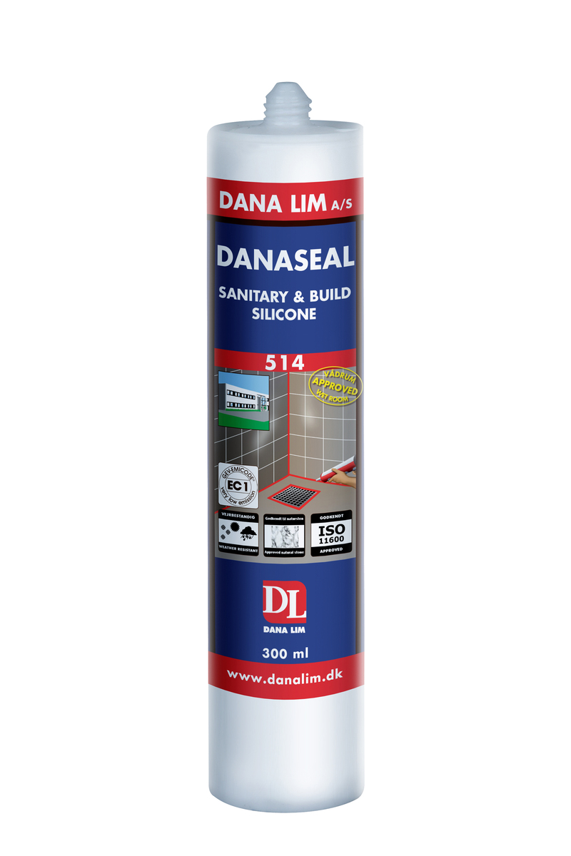 Våtrumssilikon 514 grå 300ml Danaseal