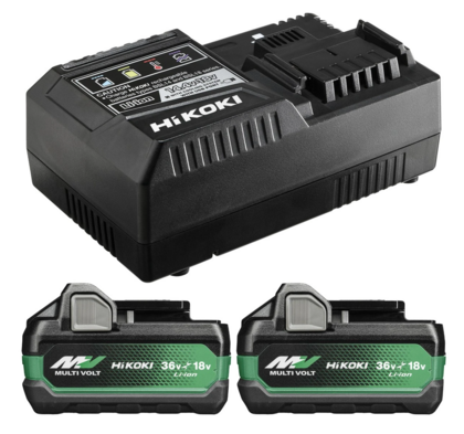 BATTERISET 2XBSL36A18X/LADDARE HIKOKI 18V/36V MV 2,5AH/5AH