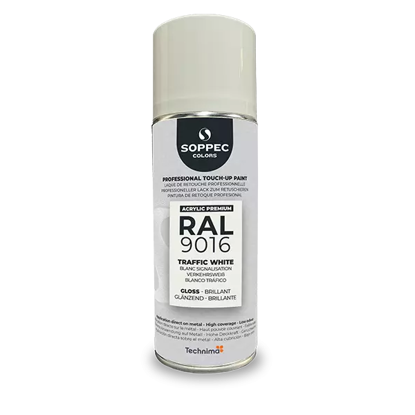 Industrial top coat Akryl RAL 9016 trafikvit 400 ml