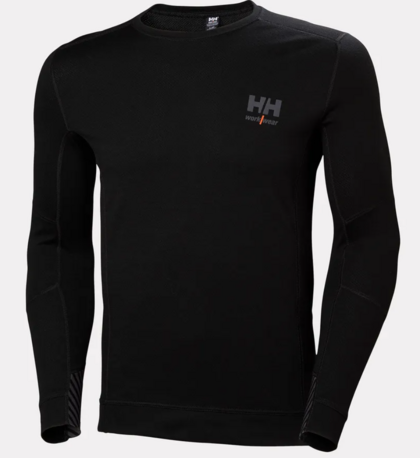 U-STÄLLTRÖJA RUNDHALS MERINO SVART XS POLYPROPYLEN LIFA