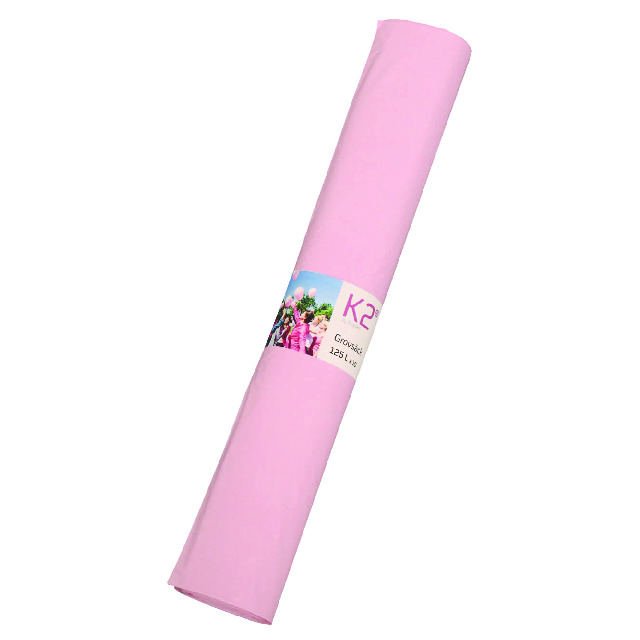 Grovsäck rosa 125L 90my 10st/r 12rl/kartong