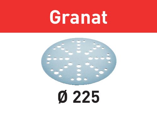 SLIPPAPPER GRANAT STF D225/128 P120 GR/25