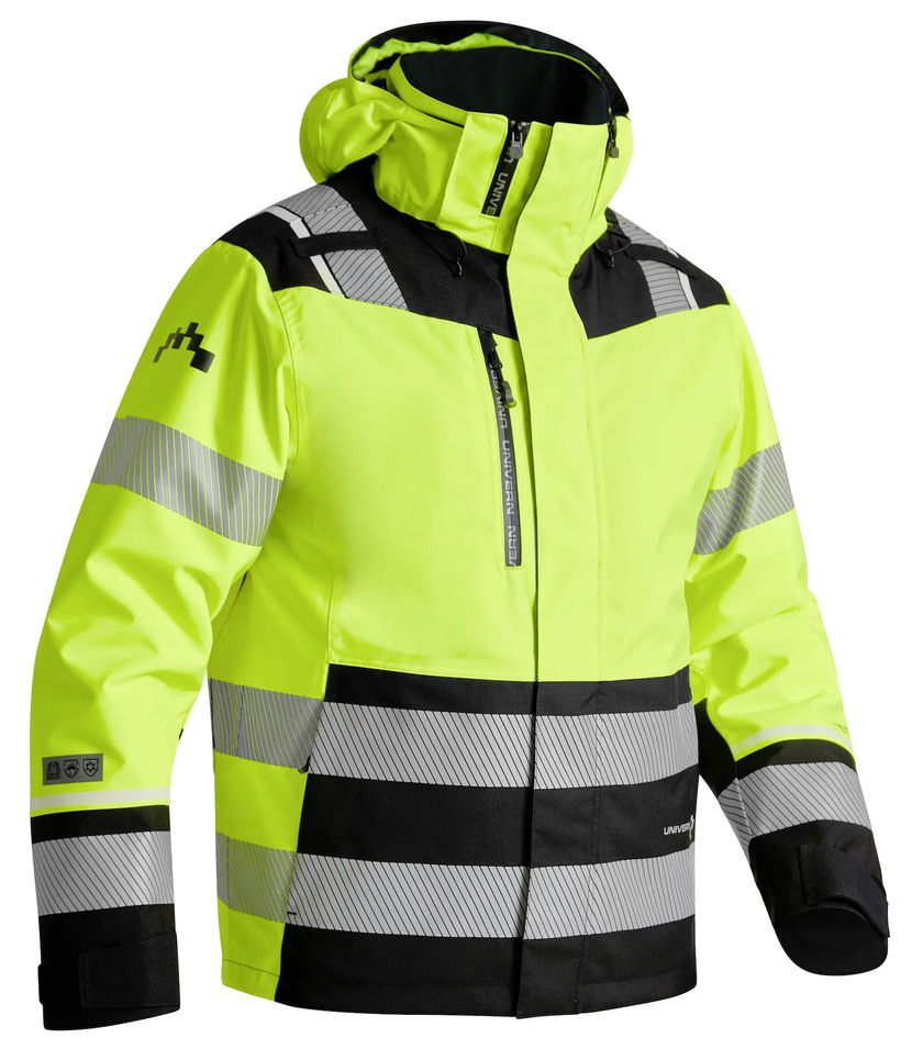 Vinterjacka Univern ProTec 2-in-1, kl2/3, gul/svart M